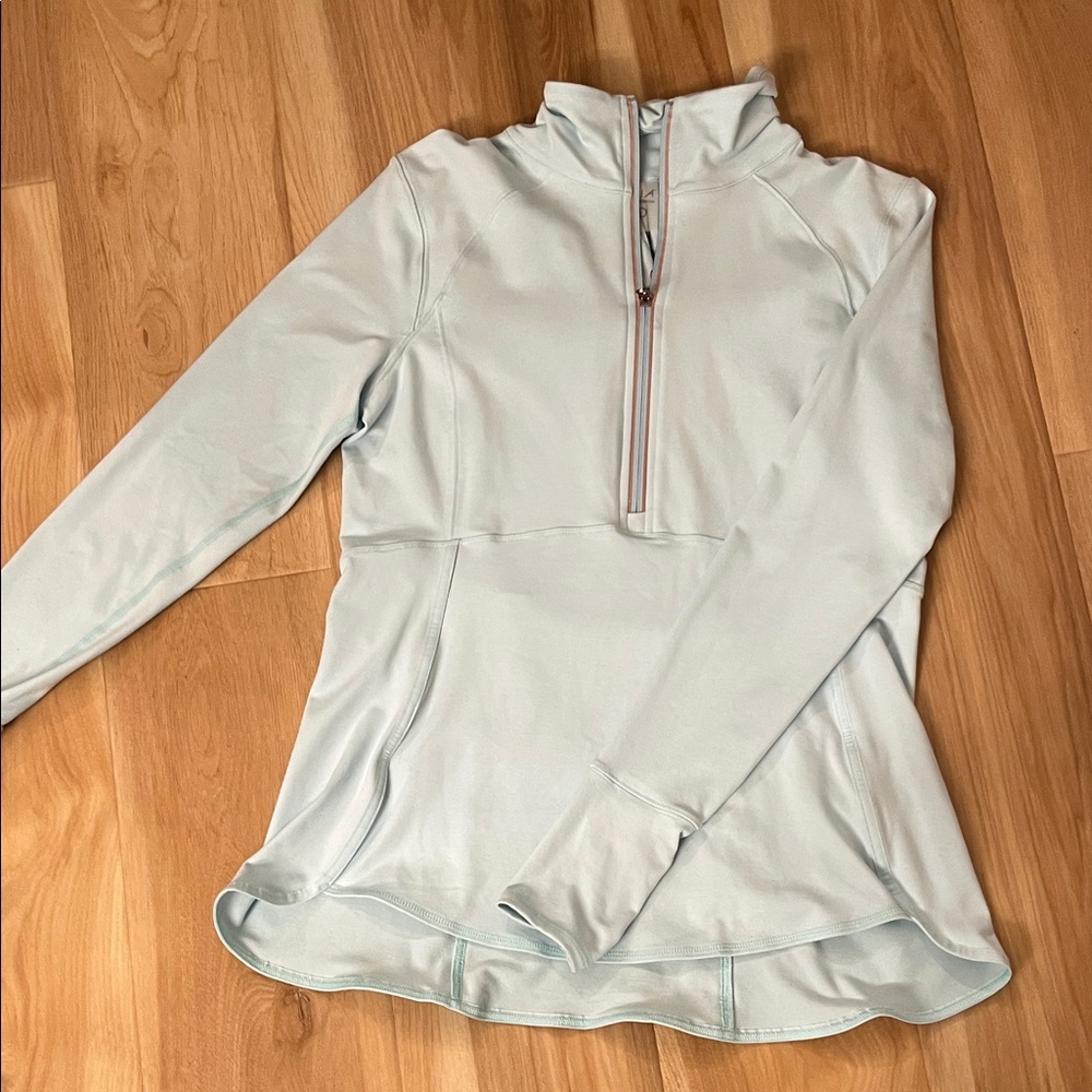 CALIA by Carrie Underwood Light Blue Quarter Zip Top